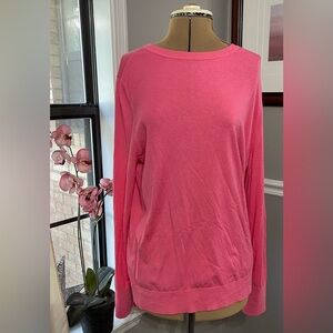 LOFT sz XL Vibrant Pink Knit Sweater